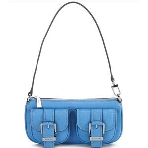 Michael Kors Zoe Small Buckled Convertible Pouchette Blue